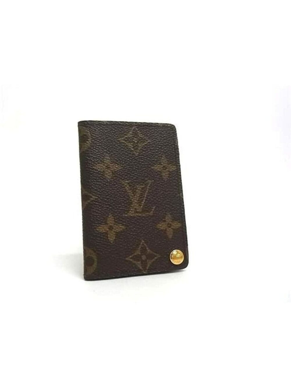 Louis Vuitton Card Case Holder Cles D'presion Brown Monogram